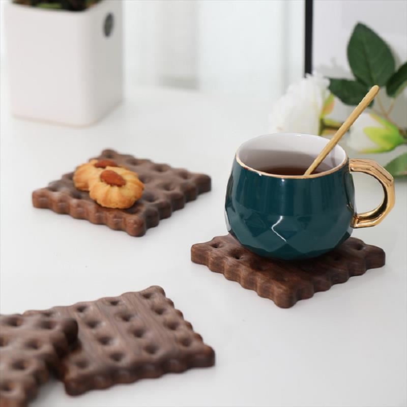 Wooden Art Cookie Design Coaster